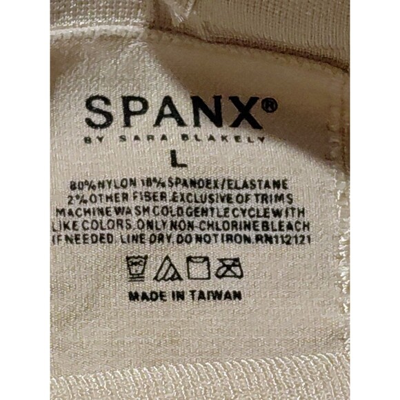 Spanx Slim Cognito Shaping High Waist Bodysuit Tan LG Seamless Removeable Clasps - Picture 10 of 10